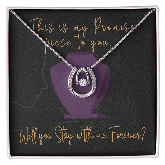 Lucky in Love Necklace - My Promise Piece To You - Perfect Gift for the Woman you're in Love with - I Love you honey!