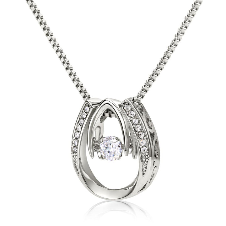 Lucky in Love Necklace - Perfect Gift for the Woman you're in Love with - I Love you honey!