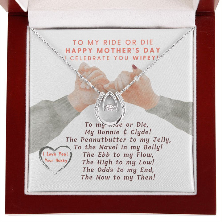 Be my Bonnie & Clyde - Lucky in Love Necklace - Perfect Gift for the Woman you're in Love with - I Love you honey!