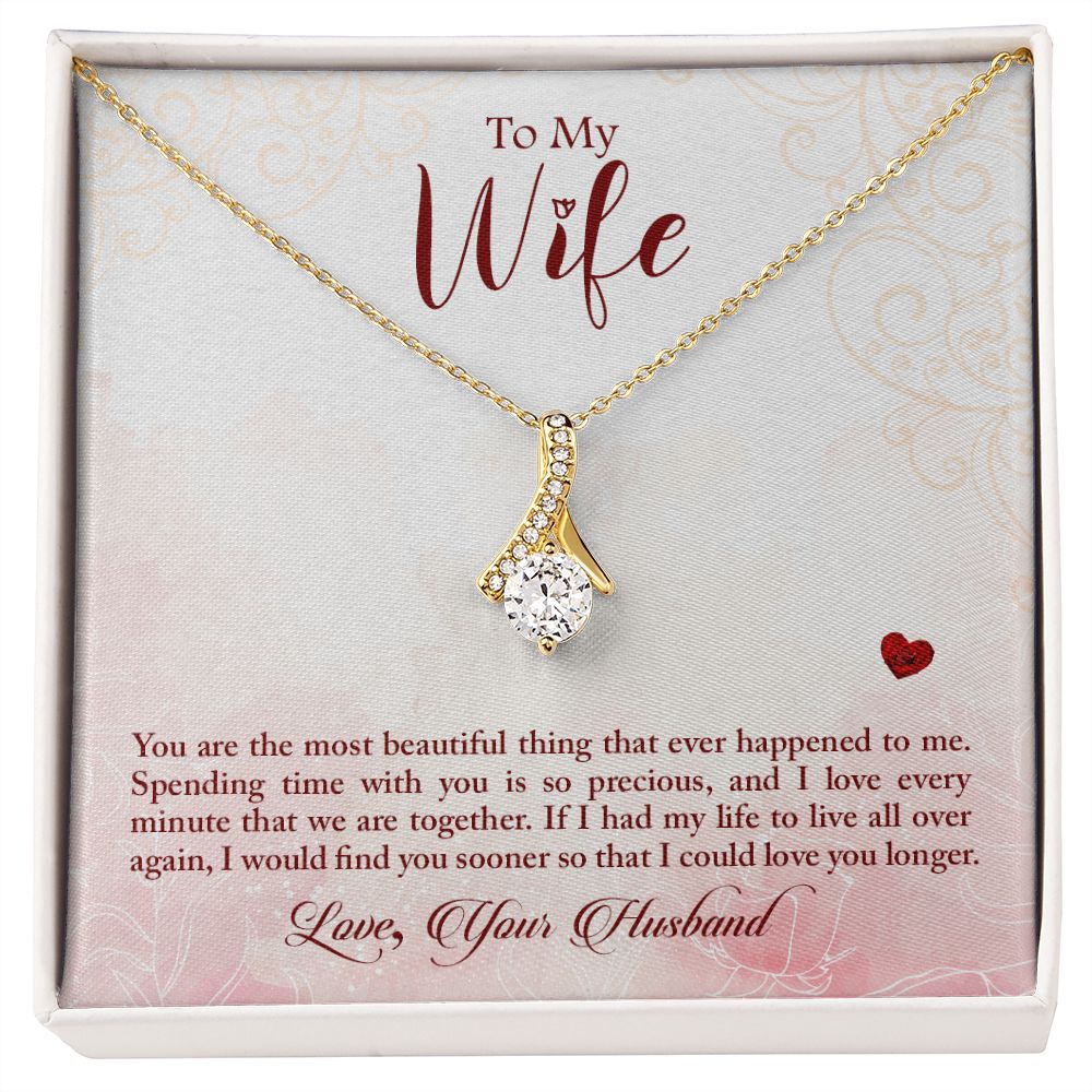 To my Wife - You are the most beautiful thing Alluring Beauty Necklace - The Perfect Gift for Her