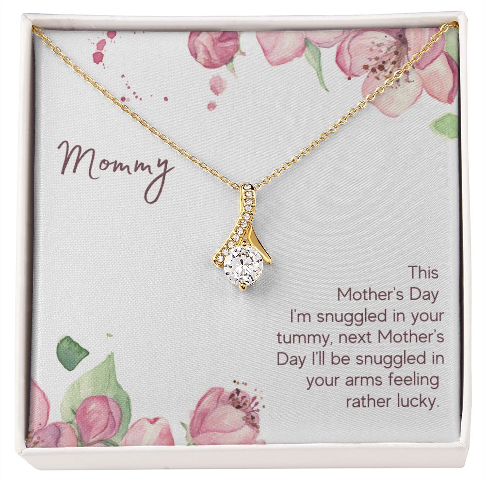 Hi Mommy, I'm Snuggled in Your Tummy - Alluring Beauty Necklace - The Perfect Gift for Her!