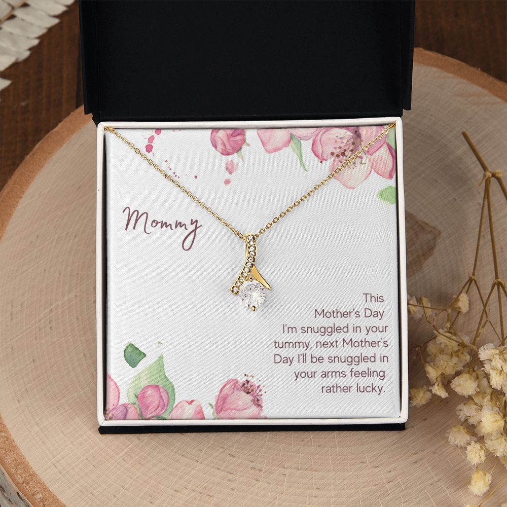 Hi Mommy, I'm Snuggled in Your Tummy - Alluring Beauty Necklace - The Perfect Gift for Her!