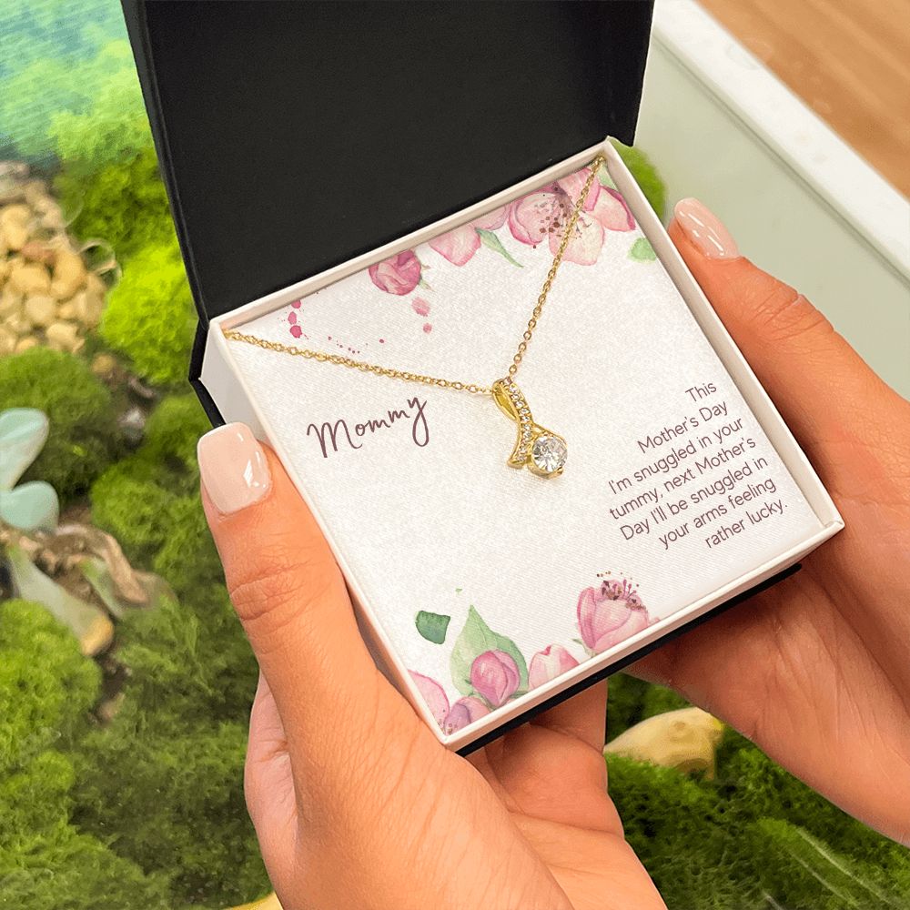 Hi Mommy, I'm Snuggled in Your Tummy - Alluring Beauty Necklace - The Perfect Gift for Her!