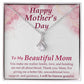 To my Beautiful Adopted Mom - Alluring Beauty Necklace - The Perfect Gift for Her