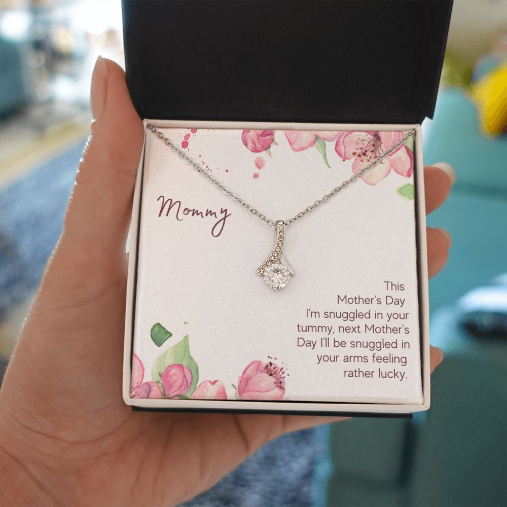 Hi Mommy, I'm Snuggled in Your Tummy - Alluring Beauty Necklace - The Perfect Gift for Her!