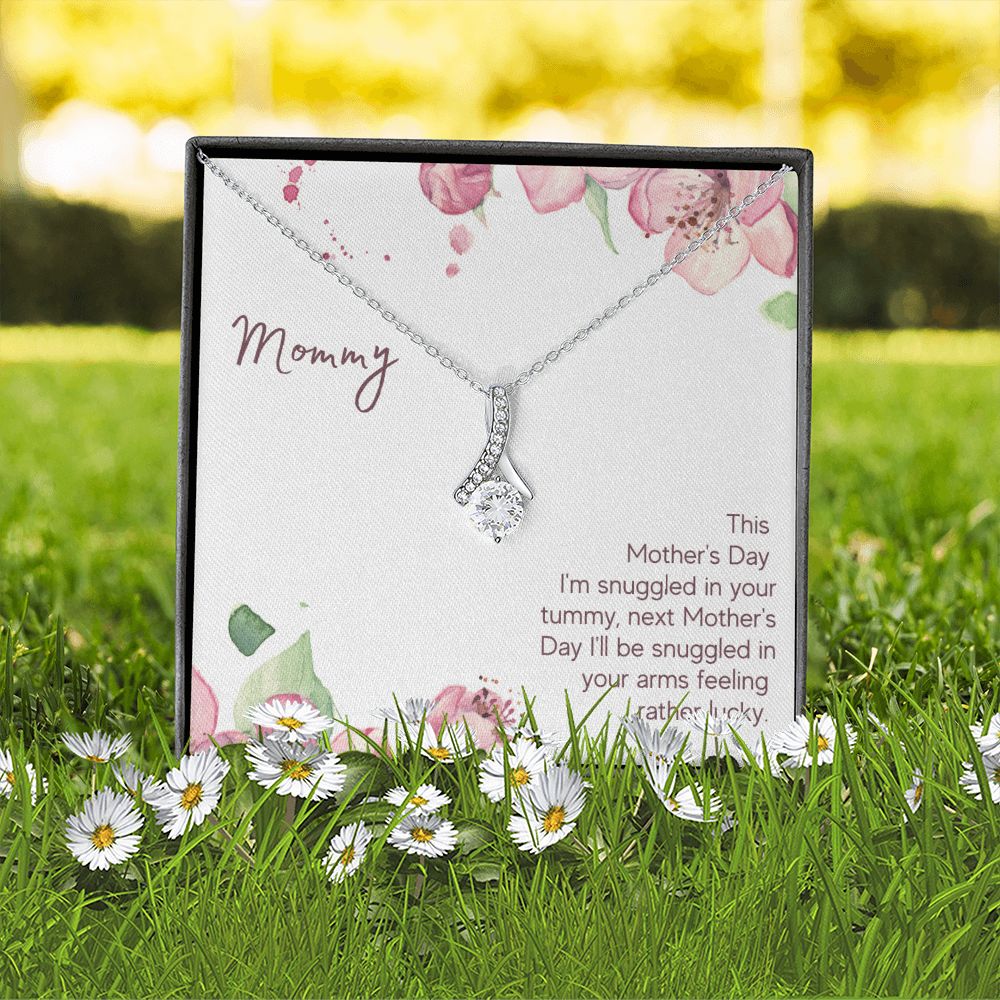 Hi Mommy, I'm Snuggled in Your Tummy - Alluring Beauty Necklace - The Perfect Gift for Her!