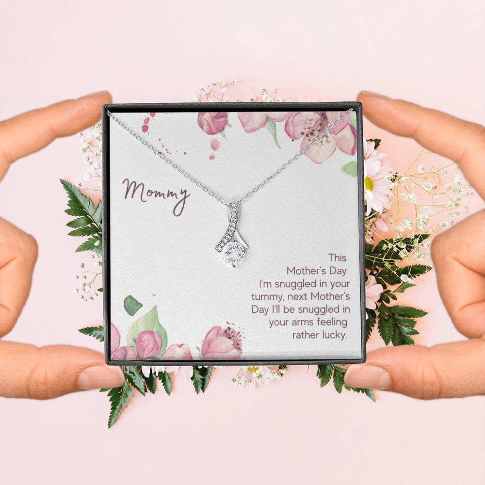 Hi Mommy, I'm Snuggled in Your Tummy - Alluring Beauty Necklace - The Perfect Gift for Her!