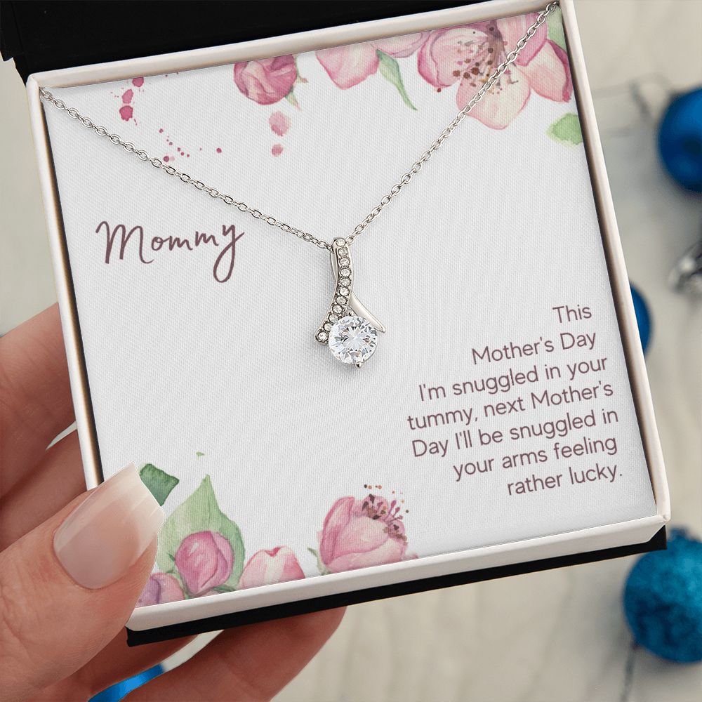 Hi Mommy, I'm Snuggled in Your Tummy - Alluring Beauty Necklace - The Perfect Gift for Her!