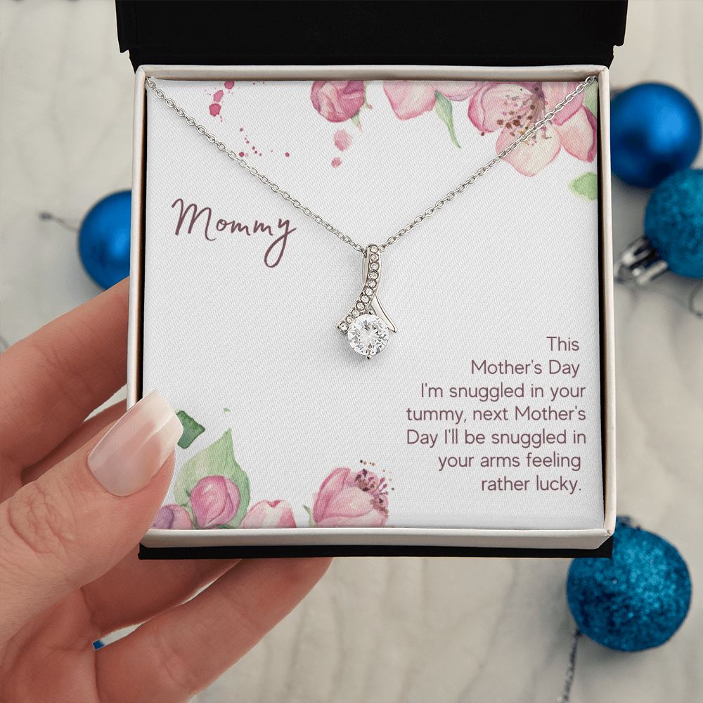 Hi Mommy, I'm Snuggled in Your Tummy - Alluring Beauty Necklace - The Perfect Gift for Her!