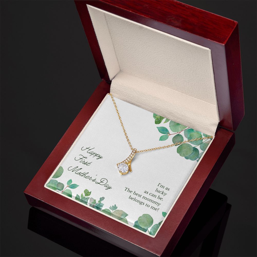 Happy First Mother's Day to the Best Mommy - Alluring Beauty Necklace - The Perfect Gift for Her!