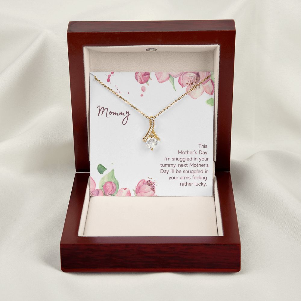 Hi Mommy, I'm Snuggled in Your Tummy - Alluring Beauty Necklace - The Perfect Gift for Her!