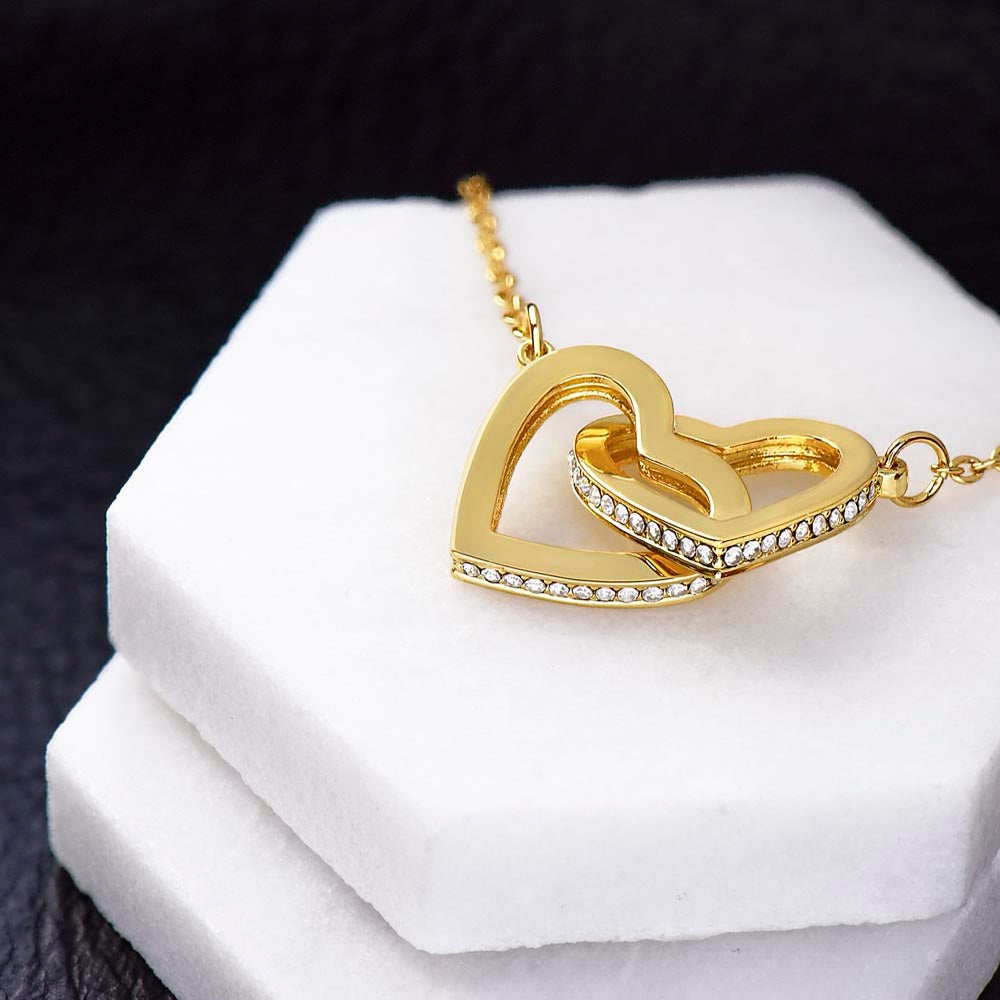 Interlocking Heart Necklace - The perfect Gift she'll love for Mother's Day - BEST Mom Ever, from your Daughter!