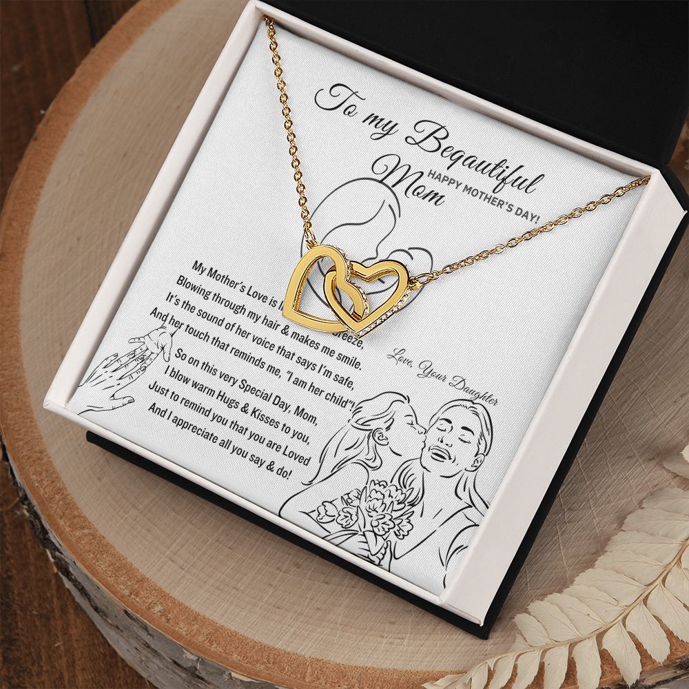 Collar de corazón entrelazado - El regalo perfecto que le encantará - ¡Feliz día de la madre, mamá! 