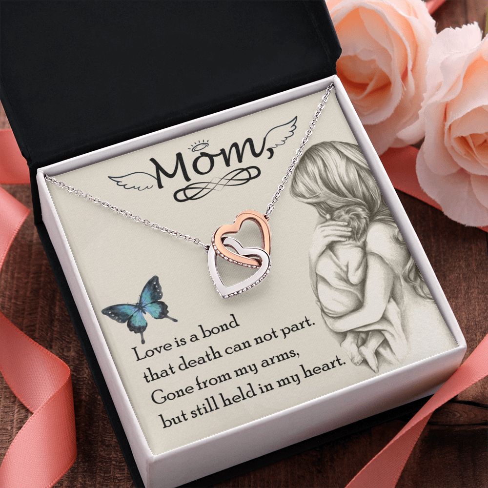 Interlocking Heart Necklace - The perfect Memorial Gift YOU will Love to GIFT YOURSELF, to Celebrate your Mom!