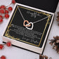 Interlocking Heart Necklace - The perfect Gift she'll love - Happy Mother's Day Mom, Love, Your Daughter!