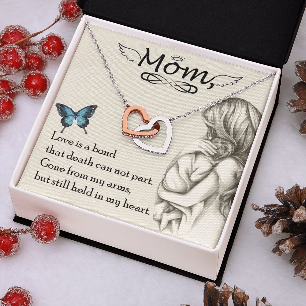 Interlocking Heart Necklace - The perfect Memorial Gift YOU will Love to GIFT YOURSELF, to Celebrate your Mom!