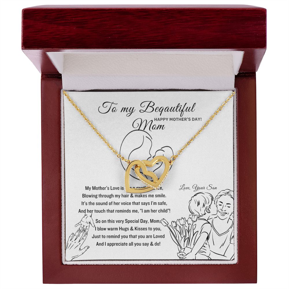 Interlocking Heart Necklace - The perfect Gift she'll love - Happy Mother's Day!