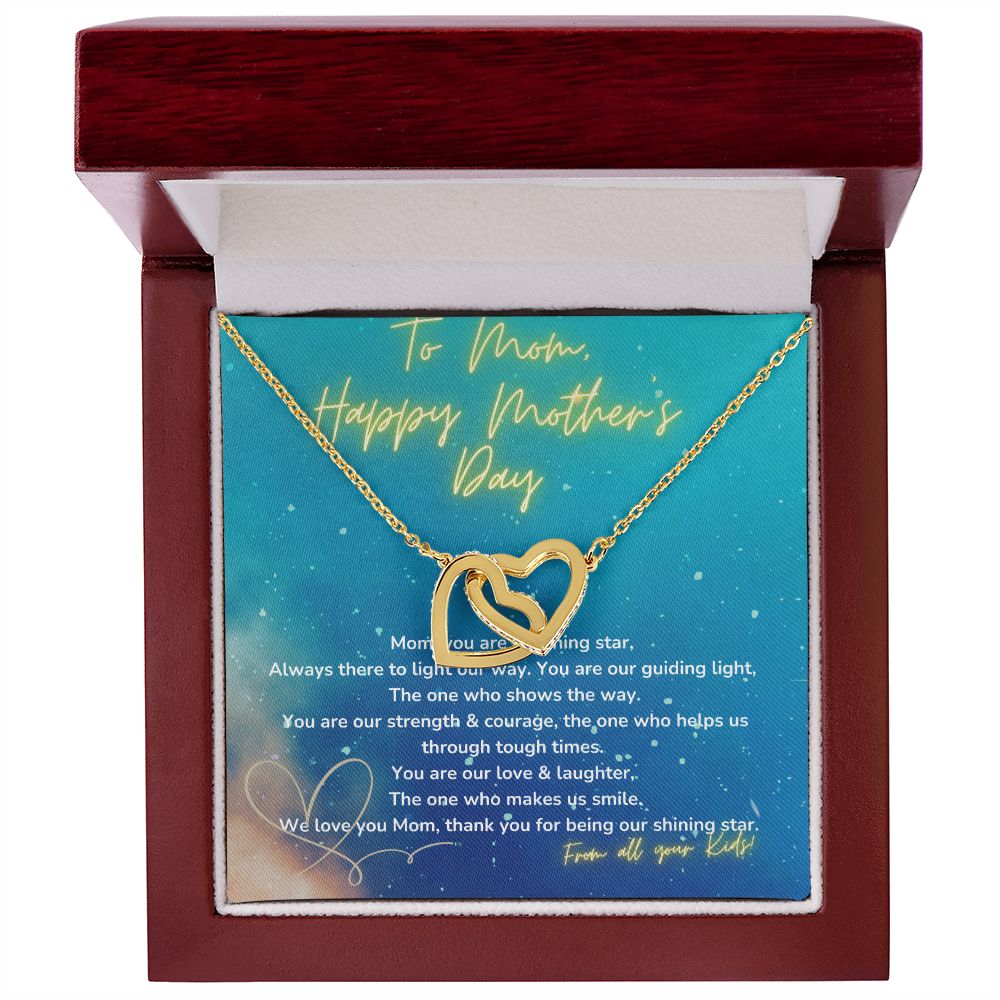 Interlocking Heart Necklace - The perfect Gift she'll love - Happy Mother's Day Mom!