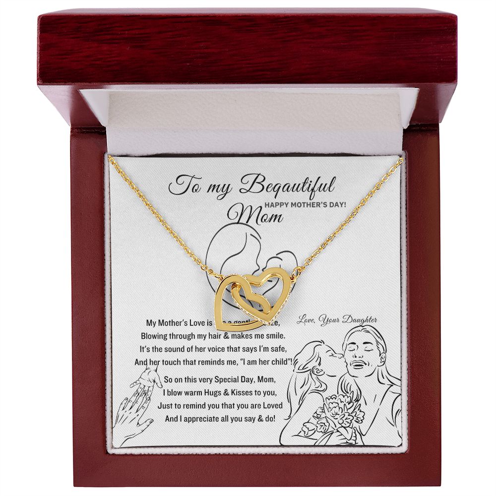 Interlocking Heart Necklace - The perfect Gift she'll love - Happy Mother's Day Mom!