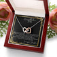 Interlocking Heart Necklace - The perfect Gift she'll love - Happy Mother's Day Mom, Love, Your Daughter!