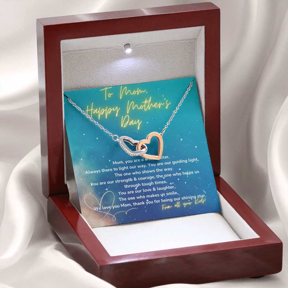 Collar de corazón entrelazado - El regalo perfecto que le encantará - ¡Feliz día de la madre, mamá!