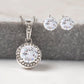 You are so Loved Mom - Eternal Hope Necklace & Clear CZ Earrings Set - Perfect Gift For Mom for Mother's Day!