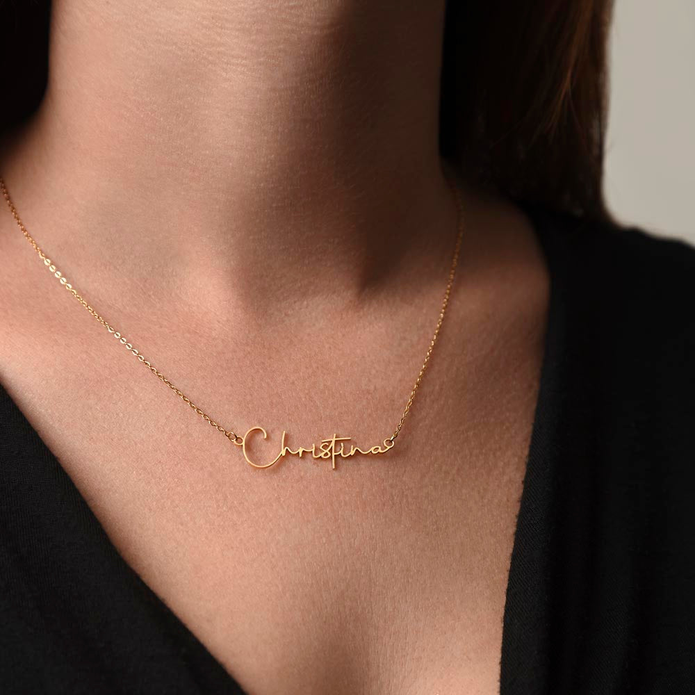 Collar PERSONALIZADO con el nombre de la firma: el regalo perfecto para mamá en el Día de la Madre: ¡el mejor regalo personalizado de la historia!