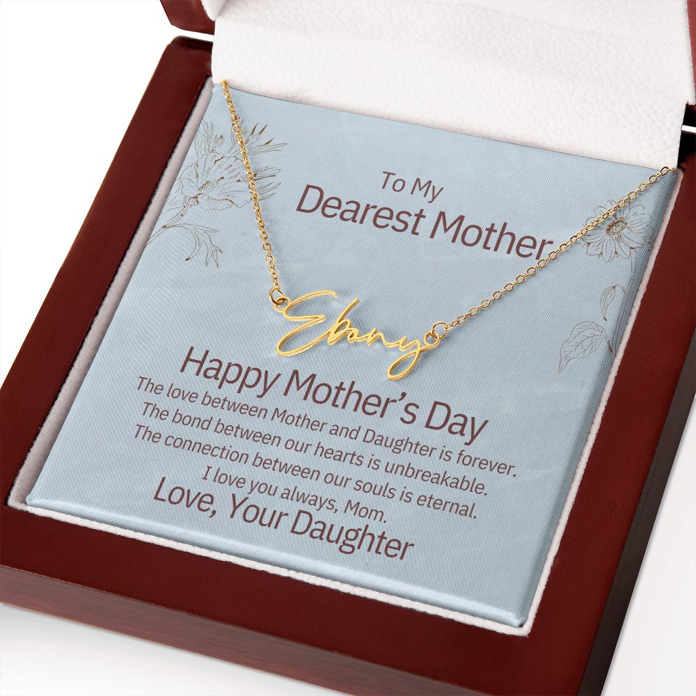 Collar PERSONALIZADO con el nombre de la firma: el regalo perfecto para mamá en el Día de la Madre: ¡el mejor regalo personalizado de la historia!