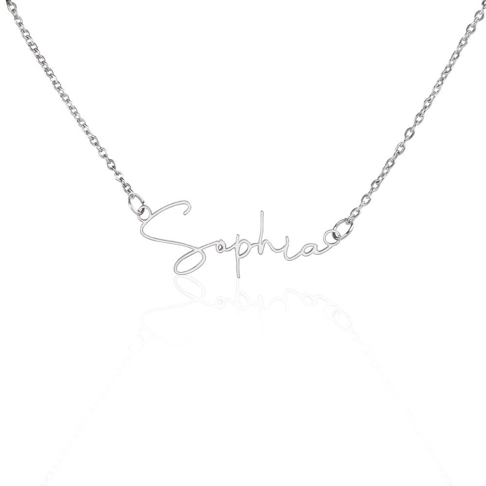 Collar personalizado con el nombre de la firma: el regalo perfecto para CADA mujer en tu vida: ¡el mejor regalo personalizado de todos los tiempos!