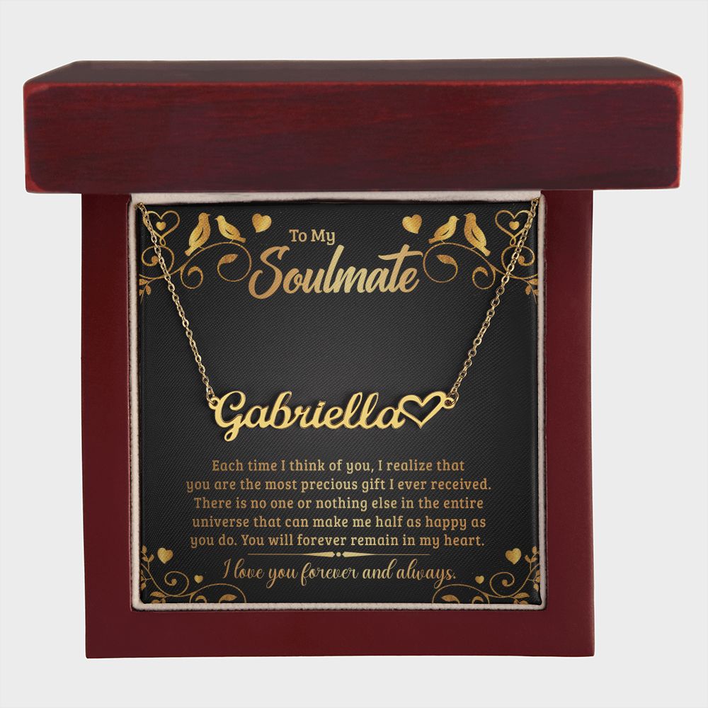 OBTENGA EL REGALO PERFECTO: ¡Collar con nombre personalizado para su ALMA GEMELA!