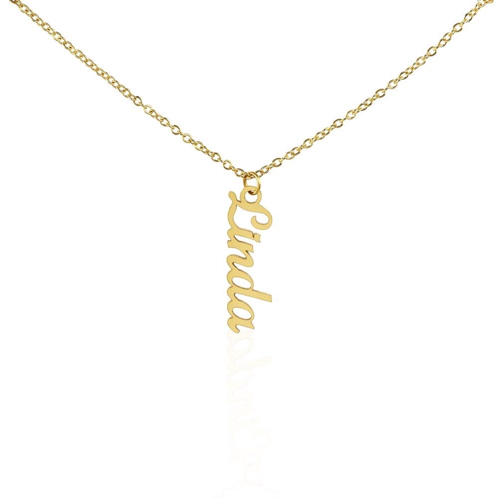 Collar con nombre vertical - PERSONALIZADO Verticalmente - No se puede obtener más "Personal" que TU nombre - ¡EL MEJOR regalo de todos!