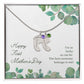 Happy First Mother's Day - PERSONALIZED Baby Feet Necklace with Birthstone - FOR MOM!