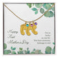 Happy First Mother's Day - PERSONALIZED Baby Feet Necklace with Birthstone - FOR MOM!