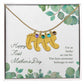 Happy First Mother's Day - PERSONALIZED Baby Feet Necklace with Birthstone - FOR MOM!